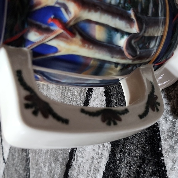 BUDWEISER 2000 HOILDAY CLYDESDALES HORSES MOUNTAIN BEER STEIN MUG CUP - Picture 4 of 11